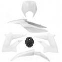 KIT CARROSSERIE ADAPT. DERBI SENDA DRD XTREME (2010-2015) BLANC (6 PIECES)