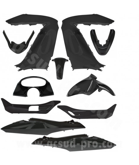 KIT CARROSSERIE ADAPT. HONDA PCX 125cc  2009-2013 NOIR (11 PIECES)