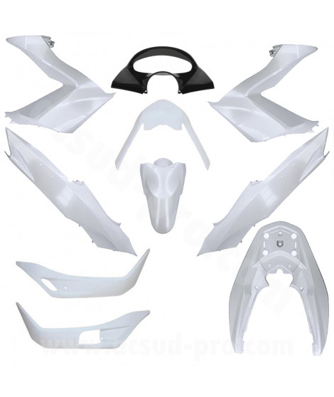 KIT CARROSSERIE ADAPT. HONDA PCX 125CC  2014-2016 (10 PIECES) BLANC