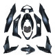 KIT CARROSSERIE ADAPT. HONDA PCX 125CC 2014-2016  NOIR MAT (11 PIECES)