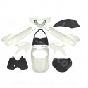 KIT CARROSSERIE ADAPT. HONDA SH125 / 150cc 2005-2008 WHITE / BLACK COMPETITION (10 PIECES)