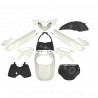 KIT CARROSSERIE ADAPT. HONDA SH125 / 150cc 2005-2008 WHITE / BLACK COMPETITION (10 PIECES)