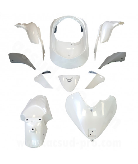 KIT CARROSSERIE ADAPT. HONDA SH125-150CC  2009-2012 BLANC (10 PIECES)