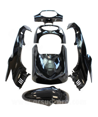 KIT CARROSSERIE ADAPT. HONDA SH125cc 2001-2003 (6 PIECES) NOIR BRILLANT