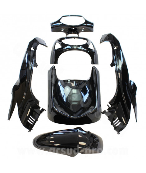 KIT CARROSSERIE ADAPT. HONDA SH125cc 2001-2003 (6 PIECES) NOIR BRILLANT