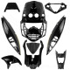 KIT CARROSSERIE ADAPT. MALAGUTI F12 LC NOIR BRILLANT 2002-2006 (9 PIECES)