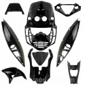 KIT CARROSSERIE ADAPT. MALAGUTI F12 LC NOIR BRILLANT 2002-2006 (9 PIECES)