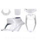 KIT CARROSSERIE ADAPT. MBK 50 BOOSTER 1999-2003 / YAMAHA 50 BWS 1999-2003  BLANC METAL (5 PIECES)