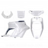 KIT CARROSSERIE ADAPT. MBK 50 BOOSTER 1999-2003 / YAMAHA 50 BWS 1999-2003  BLANC METAL (5 PIECES)