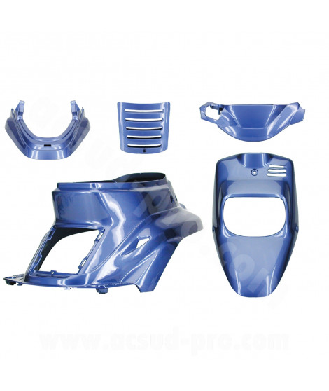 KIT CARROSSERIE ADAPT. MBK 50 BOOSTER 1999-2003 / YAMAHA 50 BWS 1999-2003  BLEU COCKTAIL  (5 PIECES)