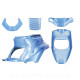 KIT CARROSSERIE ADAPT. MBK 50 BOOSTER 1999-2003 / YAMAHA 50 BWS 1999-2003  BLEU HAWAI (5 PIECES)