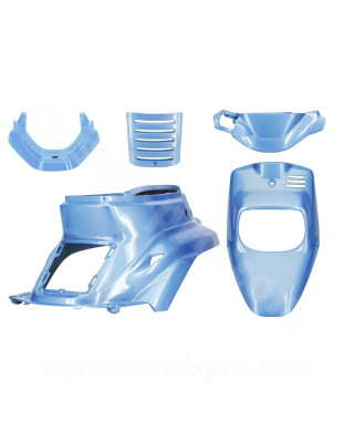 KIT CARROSSERIE ADAPT. MBK 50 BOOSTER 1999-2003 / YAMAHA 50 BWS 1999-2003  BLEU HAWAI (5 PIECES)