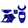 KIT CARROSSERIE ADAPT. MBK 50 BOOSTER 1999-2003 / YAMAHA 50 BWS 1999-2003 BLEU METAL (5 PIECES)