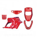 KIT CARROSSERIE ADAPT. MBK 50 BOOSTER 1999-2003 / YAMAHA 50 BWS 1999-2003 ROUGE SCUDERIA (5 PIECES)