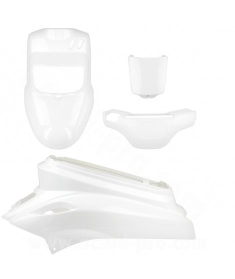 KIT CARROSSERIE ADAPT. MBK 50 BOOSTER 2004 / YAMAHA 50 BWS 2004 TYPE ORIGINE BLANC (4 PIECES)