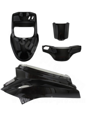 KIT CARROSSERIE ADAPT. MBK 50 BOOSTER 2004 / YAMAHA 50 BWS 2004 TYPE ORIGINE NOIR (4 PIECES)