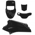 KIT CARROSSERIE ADAPT. MBK 50 BOOSTER 2004 / YAMAHA 50 BWS 2004 TYPE ORIGINE NOIR MAT (4 PIECES)