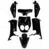 KIT CARROSSERIE ADAPT. MBK 50 OVETTO 2008-2010 /  YAMAHA 50 NEOS 2008-2010  NOIR BRILLANT (7 PIECES)