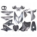 KIT CARROSSERIE ADAPT. MBK NITRO / YAMAHA AEROX 1998-2012 NOIR MAT  (7 PIECES)