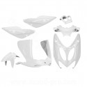 KIT CARROSSERIE ADAPT. MBK NITRO / YAMAHA AEROX BLANC 1997-2012 (7 PIECES)