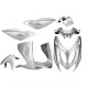 KIT CARROSSERIE ADAPT. MBK NITRO / YAMAHA AEROX GRIS METAL 1997-2012 (7 PIECES)