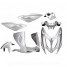KIT CARROSSERIE ADAPT. MBK NITRO / YAMAHA AEROX GRIS METAL 1997-2012 (7 PIECES)
