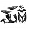 KIT CARROSSERIE ADAPT. MBK NITRO / YAMAHA AEROX NOIR METAL 1997-2012 (7 PIECES)
