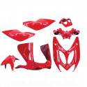 KIT CARROSSERIE ADAPT. MBK NITRO / YAMAHA AEROX ROUGE SCUDERIA 1997-2012 (7 PIECES)