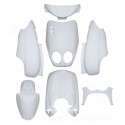 KIT CARROSSERIE ADAPT. MBK OVETTO 2002-2007  / YAMAHA NEOS 2002-2007 BLANC 2T (7 PIECES)