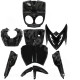 KIT CARROSSERIE ADAPT. MBK STUNT / YAMAHA SLIDER TYPE ORIGINE NOIR (à partir de) 2004  (7 PIECES)