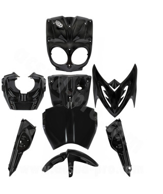 KIT CARROSSERIE ADAPT. MBK STUNT / YAMAHA SLIDER TYPE ORIGINE NOIR (à partir de) 2004  (7 PIECES)