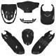 KIT CARROSSERIE ADAPT. PEUGEOT KISBEE 2T ET 4T NOIR BRILLANT 2010-2022 (6 PIECES)