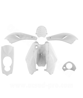KIT CARROSSERIE ADAPT. PEUGEOT LUDIX BLANC (SAUF BLASTER) (5 PIECES)