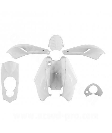 KIT CARROSSERIE ADAPT. PEUGEOT LUDIX BLANC (SAUF BLASTER) (5 PIECES)