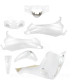 KIT CARROSSERIE ADAPT. PIAGGIO LIBERTY 50 / 125 / 150 / 200cc 2004-2014 (7 PIECES) BLANC PERLE