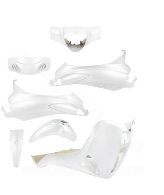 KIT CARROSSERIE ADAPT. PIAGGIO LIBERTY 50 / 125 / 150 / 200cc 2004-2014 (7 PIECES) BLANC PERLE