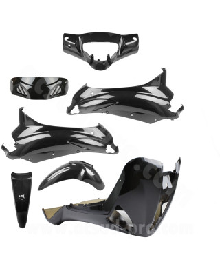 KIT CARROSSERIE ADAPT. PIAGGIO LIBERTY 50 / 125 / 150 / 200cc 2004-2014 (7 PIECES) NOIR