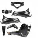 KIT CARROSSERIE ADAPT. PIAGGIO LIBERTY 50 / 125 / 150 / 200cc 2004-2014 (7 PIECES) NOIR