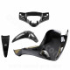 KIT CARROSSERIE ADAPT. PIAGGIO LIBERTY 50 / 125 / 150 / 200cc  2004-2014 NOIR BRILLANT (4 PIECES)