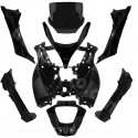 KIT CARROSSERIE ADAPT. PIAGGIO MP3 125 / 250 / 300 / 400 / 500CC (2008 - 2013) NOIR BRILLANT  (8 PIECES)