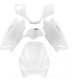 KIT CARROSSERIE ADAPT. PIAGGIO ZIP 50 2T 2000 BLANC AC (5 PIECES)