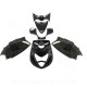 KIT CARROSSERIE ADAPT. PIAGGIO ZIP SP2 50 2T LC AIR / 4T LIQUIDE  NOIR METAL (6 PIECES)