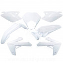 KIT CARROSSERIE  ADAPT. RIEJU 50 MRT 2009. MRT ENDURO 2009. MRT PRO 2009. MRT SM 2009 125 MARATHON -2022  (7 PIECES) BLANC