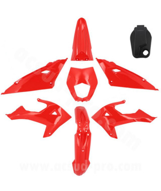KIT CARROSSERIE  ADAPT. RIEJU 50 MRT 2022. MRT ENDURO 2022. MRT PRO 2022. MRT SM 2022  (8 PIECES) ROUGE
