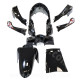 KIT CARROSSERIE ADAPT. SYM  SYMPHONY SR50-125CC 2010-2018  NOIR BRILLANT  (8 PCS )