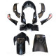 KIT CARROSSERIE ADAPT. SYM SYMPHONY SR50-125CC 2010-2018 NOIR MAT (8 PCS )