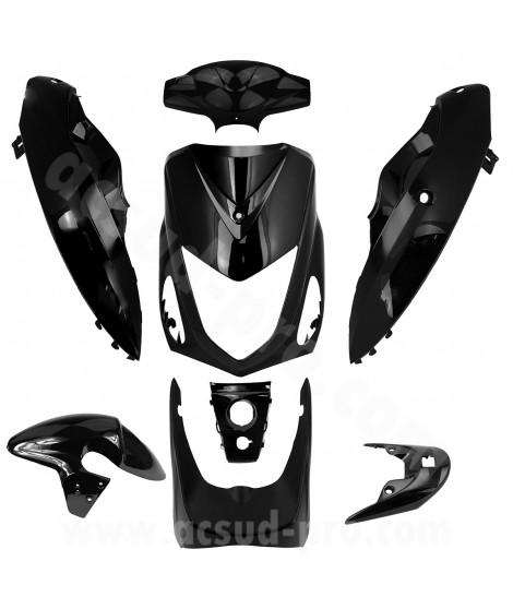 KIT CARROSSERIE ADAPT. TNT MOTOR ROMA / NECO ONE / LAZIO RENO 10 POUCES NOIR (8 PIECES)