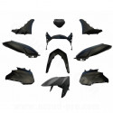 KIT CARROSSERIE ADAPT. YAMAHA NMAX 125cc (à partir de) 2021 NOIR MAT (12 PIECES)