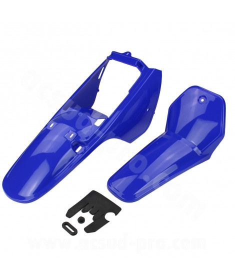 KIT CARROSSERIE ADAPT. YAMAHA PW 80 BLEU (2 PIECES)