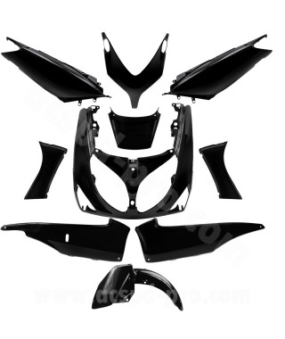 KIT CARROSSERIE ADAPT. YAMAHA TMAX 500cc 2001-2007 NOIR BRILANT (10 PIECES) TYPE ORIGINE